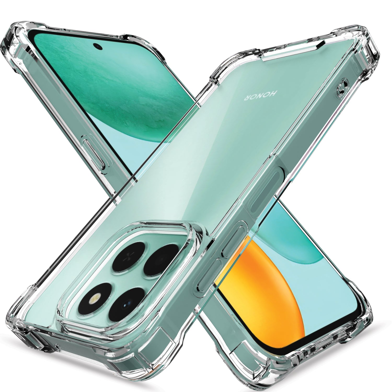 Pikkme Honor X6C  PC + TPU Crystal Clear Transparent Back Cover (Transparent)