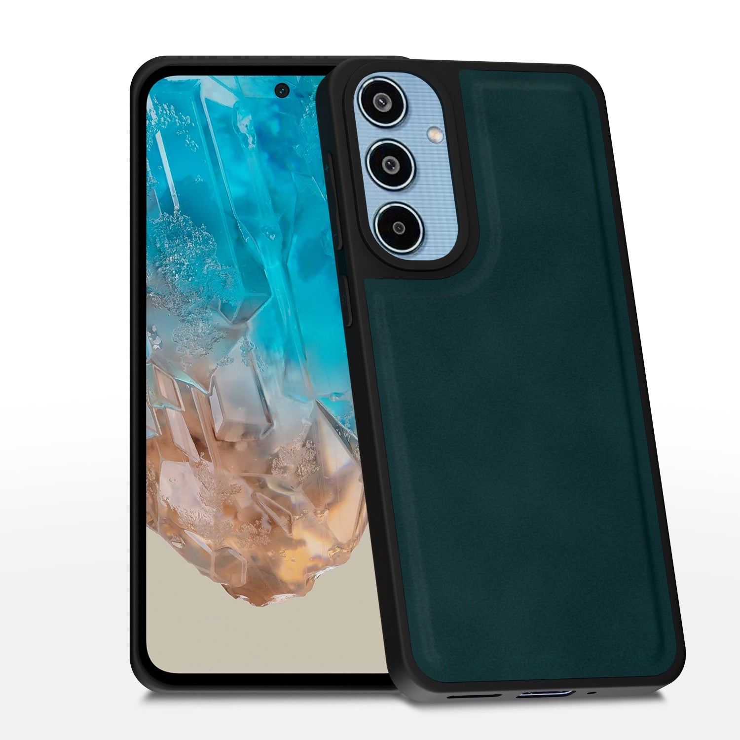 Samsung Galaxy M35 5G Premium Leather Back Cover by Pikkme - Green