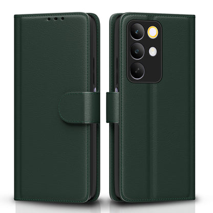 Pikkme Realme C85 5G Premium Leather Finish Vintage Flip Cover  - Green
