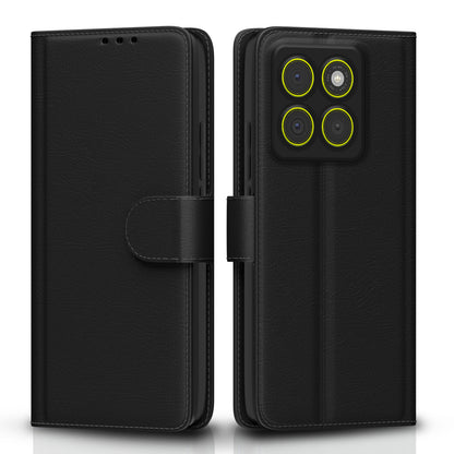Pikkme Motorola Moto Edge 70 5G Premium Leather Finish Vintage Flip Cover  - Black