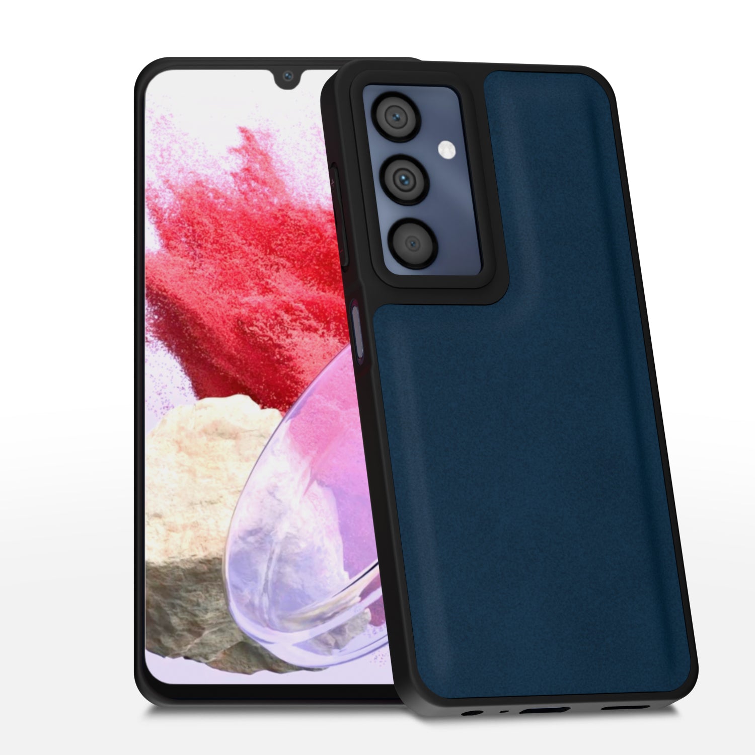 Samsung Galaxy M34 5G Premium Leather Back Cover by Pikkme - Blue