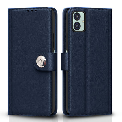  Samsung Galaxy M04 / F04 / A04e Button Flip Cover -Blue