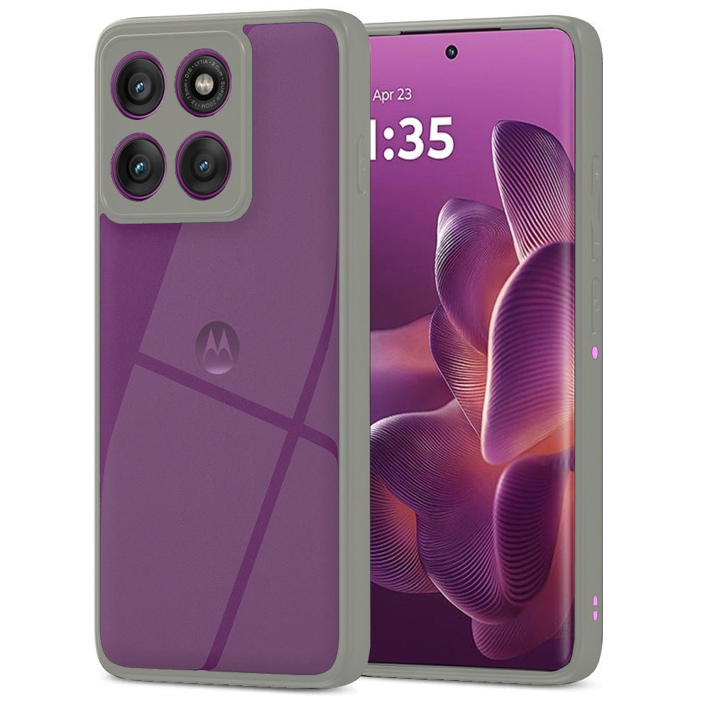 Pikkme Motorola Moto Edge 60 Pro 5G Eagle 2 Shockproof Sleek Hybrid Armor Back Cover (Grey)