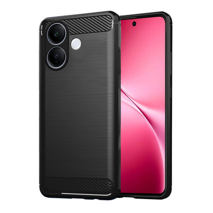 Pikkme Vivo V60 Lite 5G Hybrid Carbon Fiber Back Cover  - Black