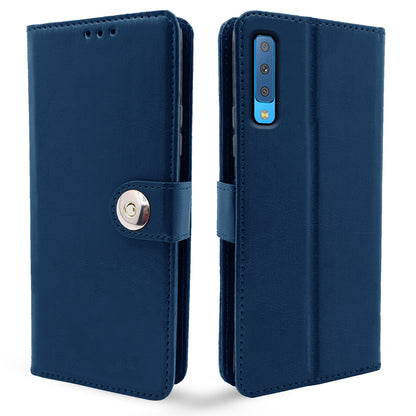  Samsung Galaxy A7 2018 Button Flip Cover -Blue