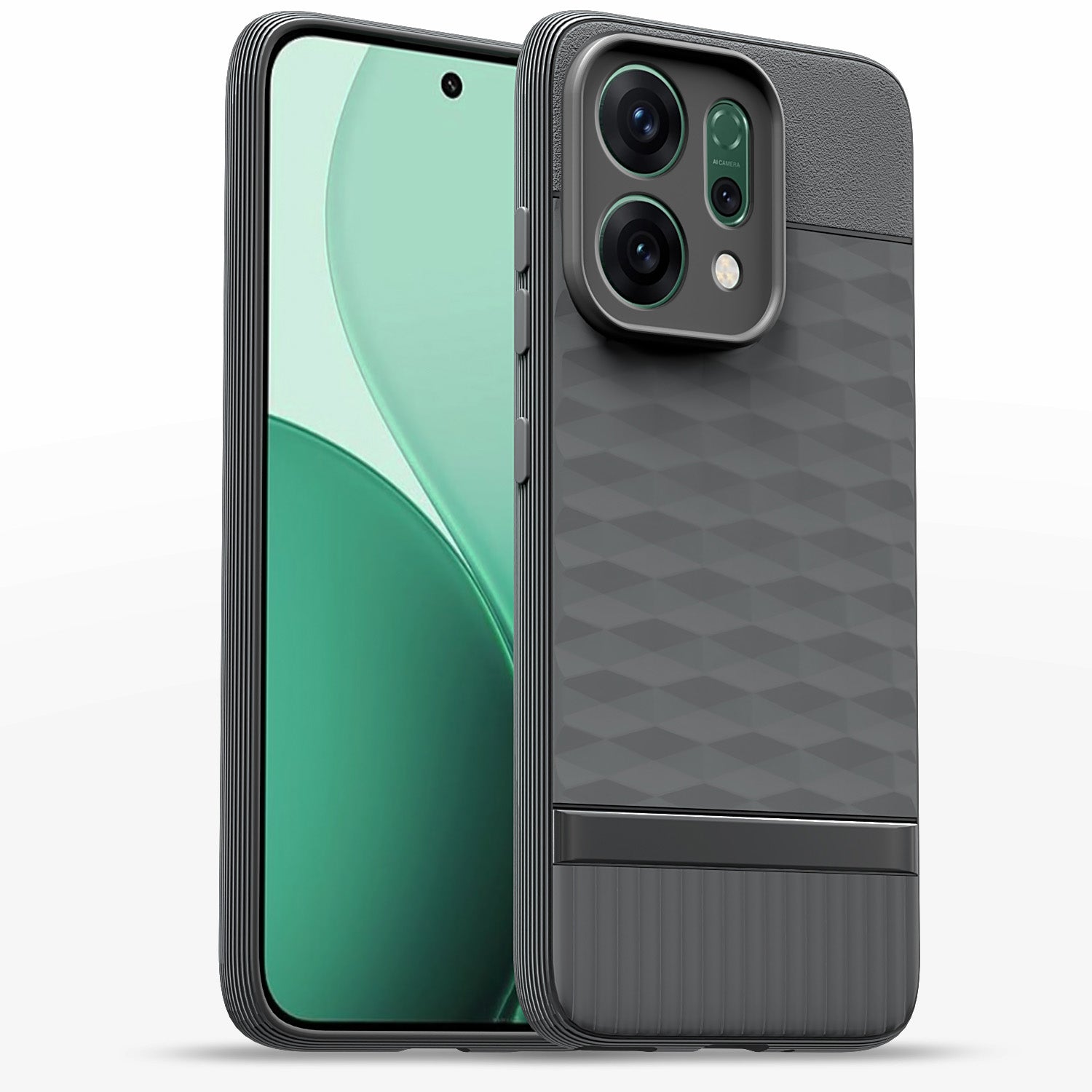 Pikkme Oppo Reno 14 5G Shockproof Soft Flexible Gencase Back cover - Grey