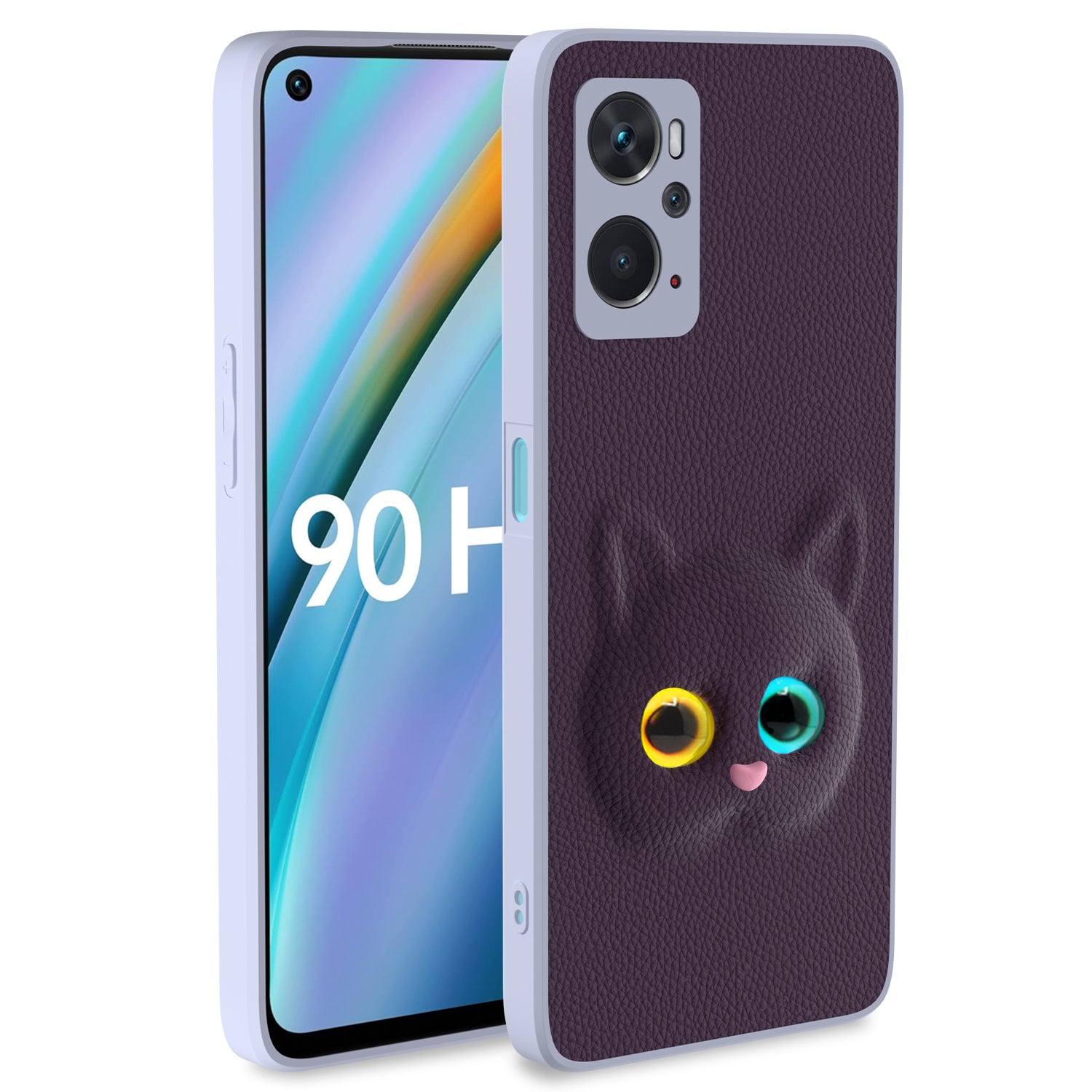 Pikkme Oppo K10 4G Kitty Back Cover - Purple 