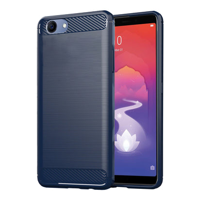 Pikkme Realme 1  Hybrid Carbon Fiber Back Cover  - Blue