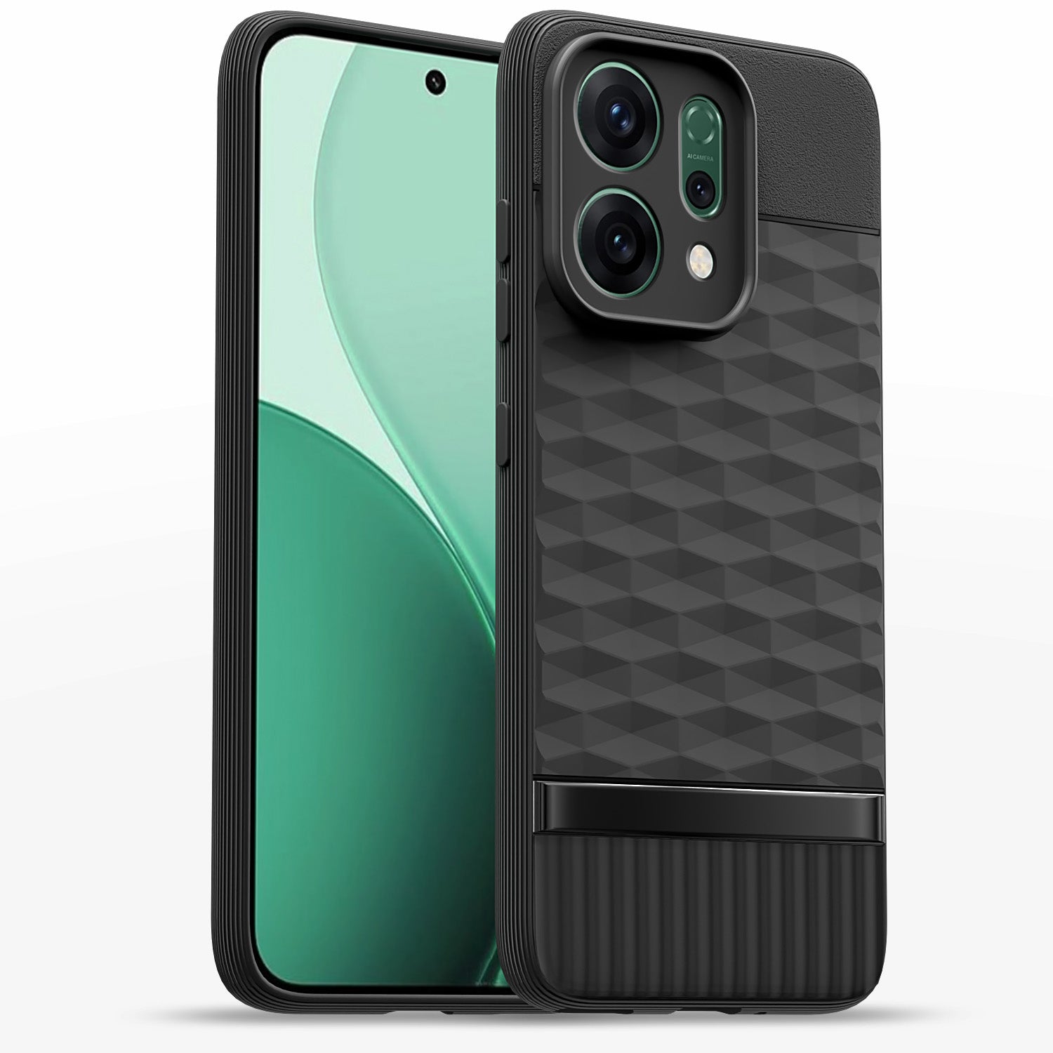 Pikkme Oppo Reno 14 5G Shockproof Soft Flexible Gencase Back cover - Black