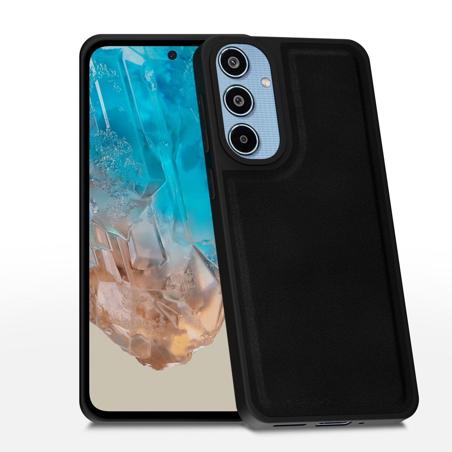 Samsung Galaxy M35 5G Premium Leather Back Cover by Pikkme - Black