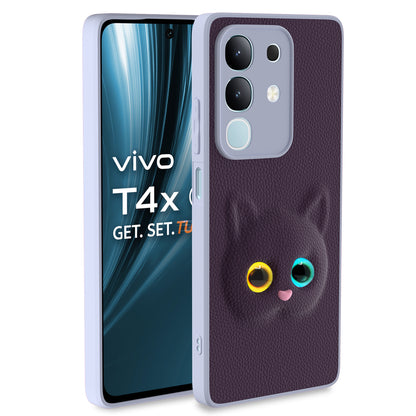 Pikkme Vivo T4x 5G / iQoo Z10x 5G Kitty Back Cover (Purple)