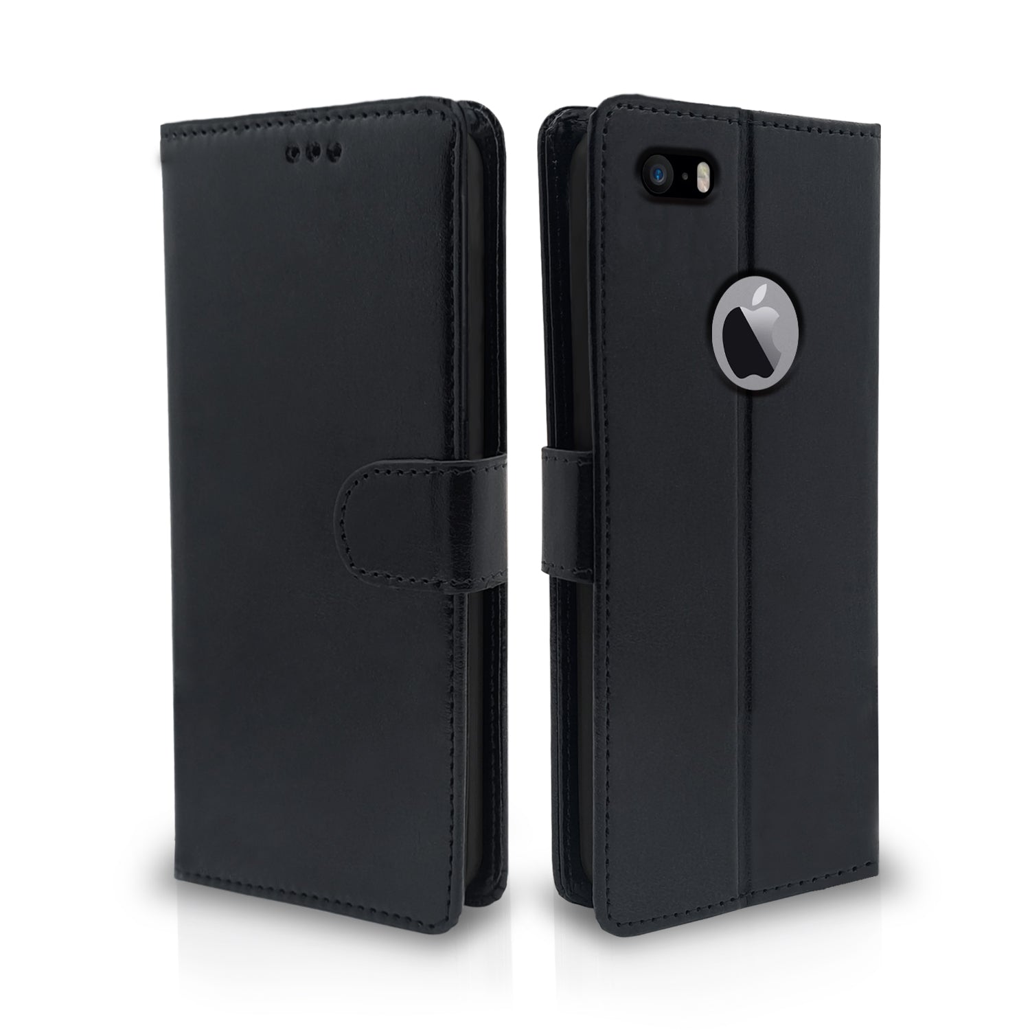 Pikkme iPhone 5 / 5s / Se Vintage Flip Cover  | Black 