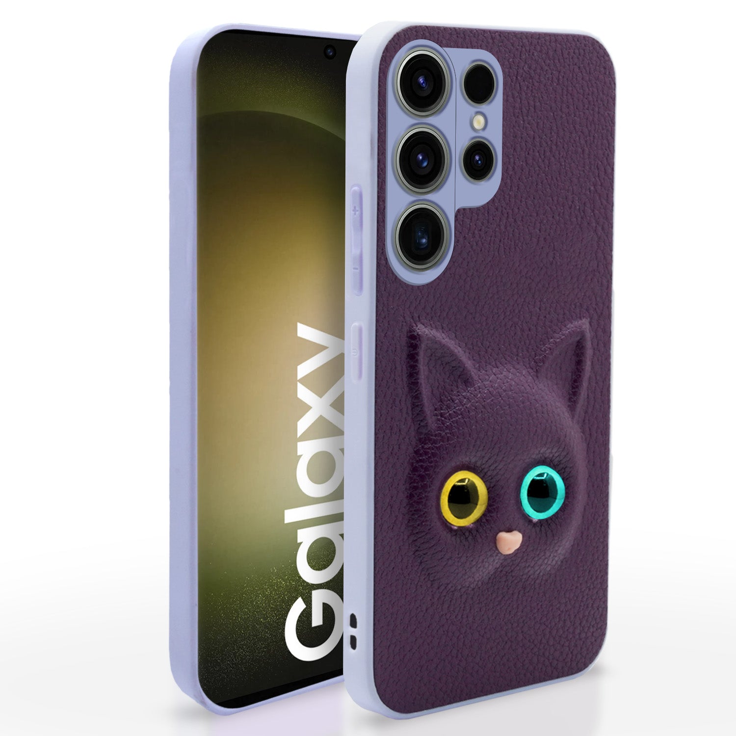  Samsung Galaxy S23 Ultra 5G Kitty Back Cover -Purple