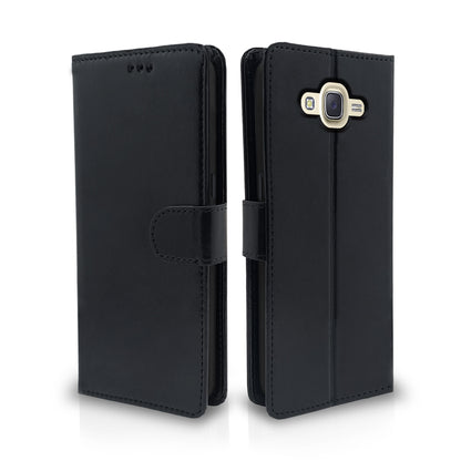 Pikkme Samsung Galaxy J7 2015 Black Vintage Flip Cover