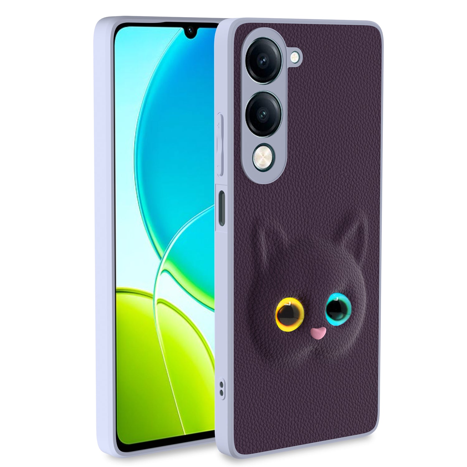 Pikkme Vivo Y19e 4G / Vivo Y29s kitty Back Cover - Purple