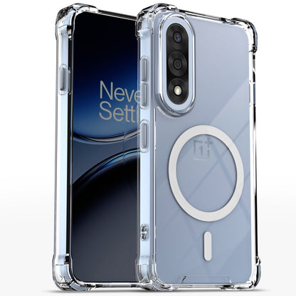 Pikkme OnePlus Nord 5 5G Mag-Safe Shockproof PC + TPU Back Cover (Transparent)