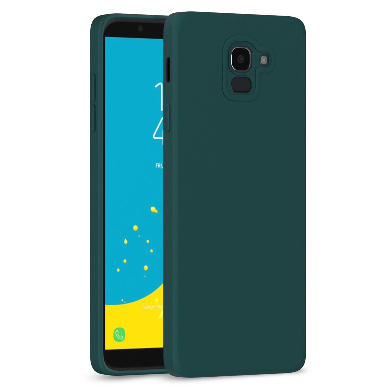  Samsung Galaxy J6 2018 Liquid Silicone Back Cover-Green