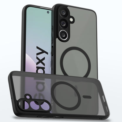 Pikkme Samsung Galaxy M36 5G Eagle 2 Mag-Safe Smoke Shockproof Hard Transparent Back Cover  - Black