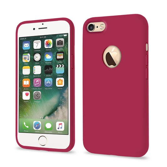 Pikkme iPhone 6 / 6S Back Cove Super Soft Silicone | Bumper Case (Rose Red)