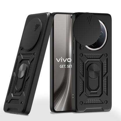 Pikkme Vivo T4 5G / iQoo Z10 5G D10 Tough Armor Back Cover (Black)