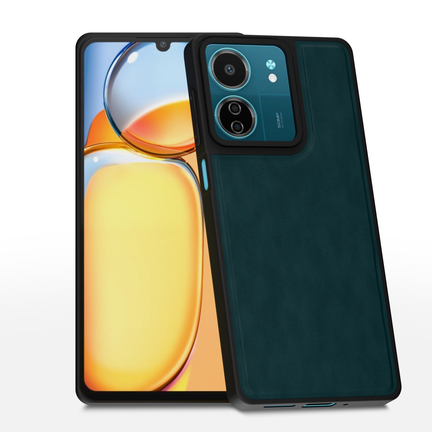 Redmi 13C 5G Premium Leather Back Cover by Pikkme - Green