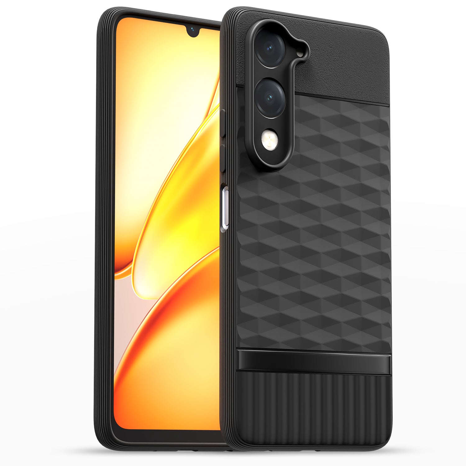 Pikkme Vivo T4 lite 5G / IQOO Z10 lite 5G / Vivo Y04 4G / Vivo Y19 5G Shockproof Soft Flexible Gencase Back Cover (Black)