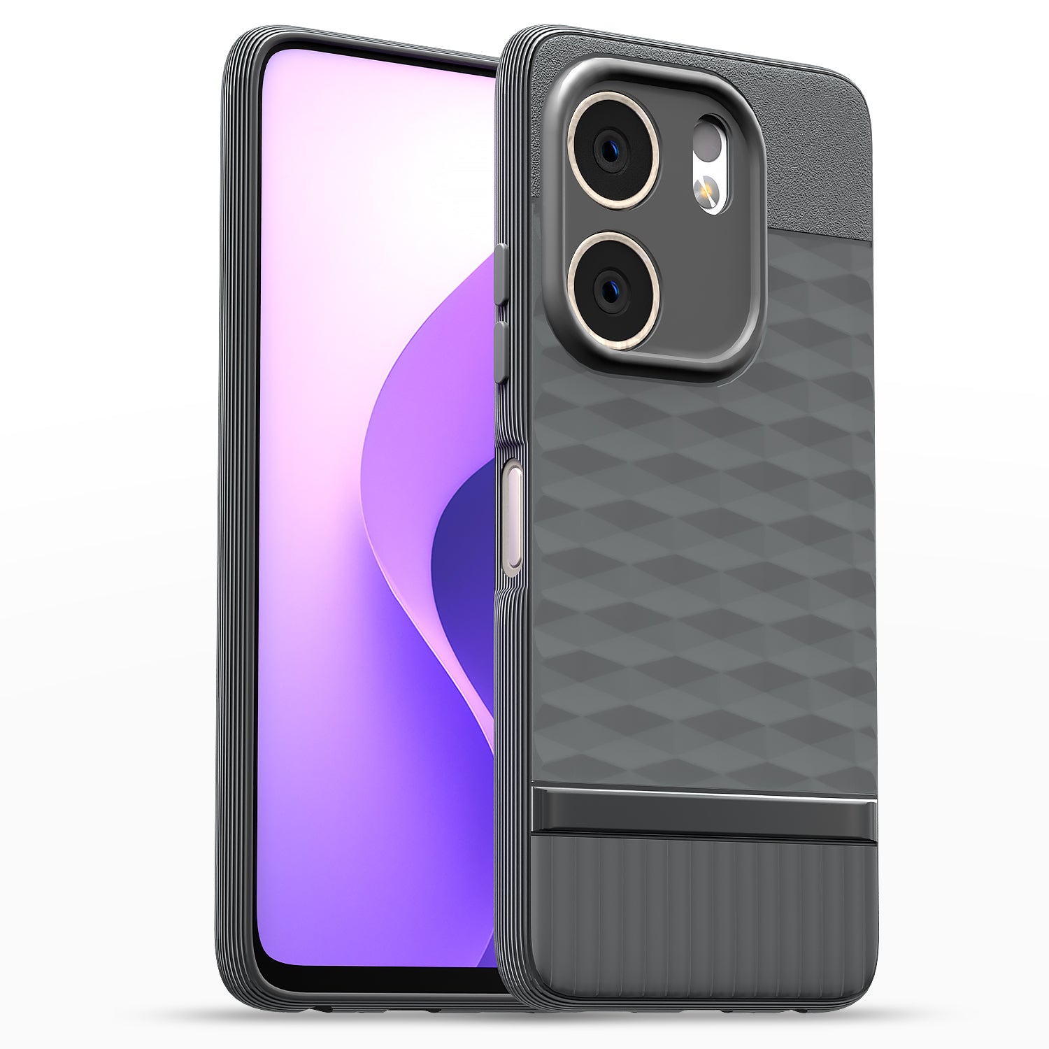 Pikkme Oppo A5x Shockproof Soft Flexible Gencase Back Cover (Grey)