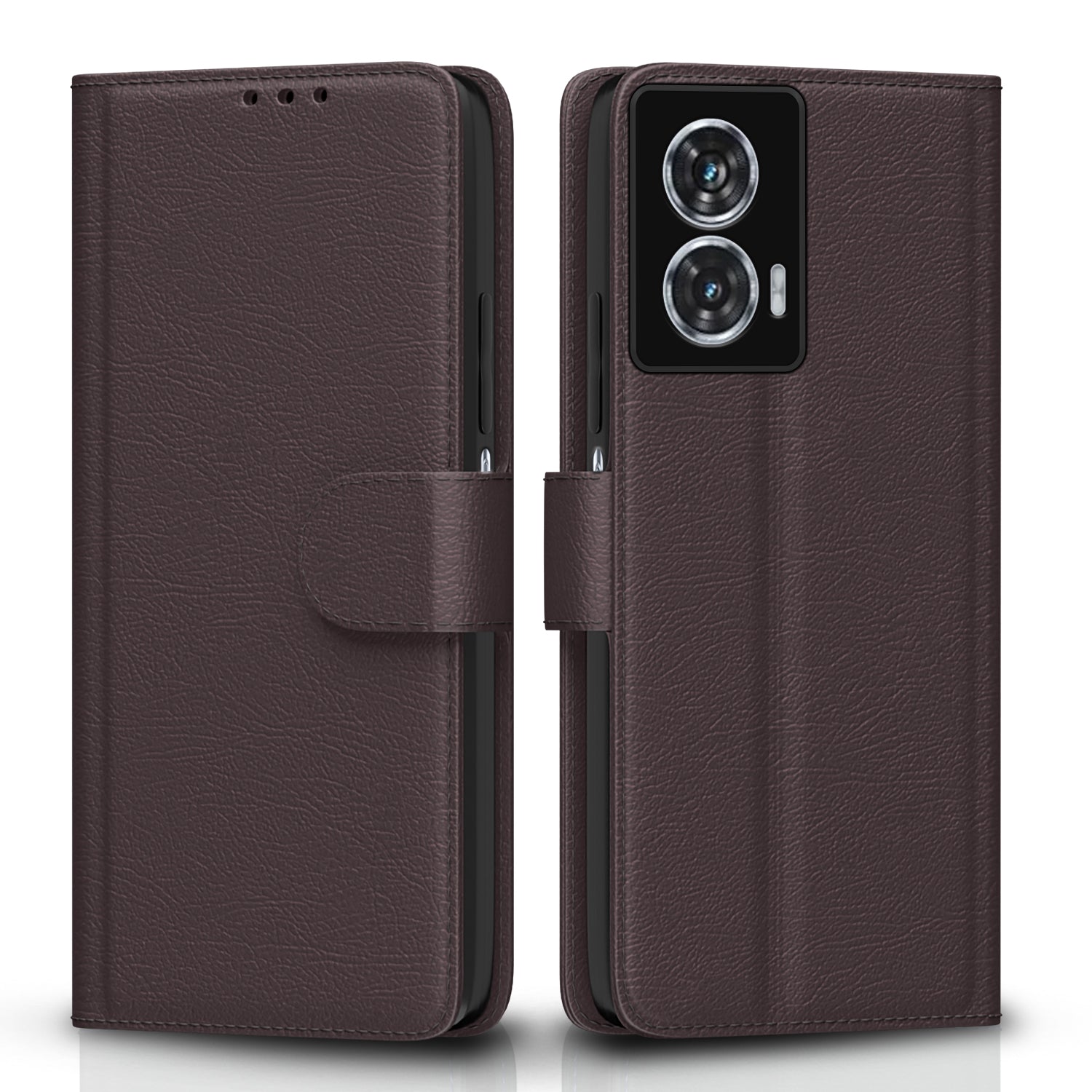 Pikkme Motorola Moto G85 5G Vintage Flip Cover (Coffee)