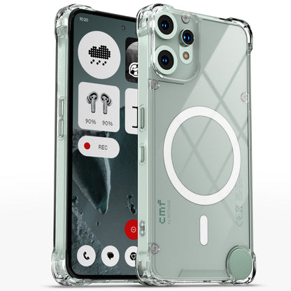 Pikkme CMF Phone 2 Pro 5G Mag-Safe Shockproof PC + TPU Back Cover (Transparent)
