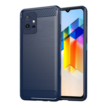 Pikkme Vivo T1 5G / Vivo Y75 5G / IQOO Z6 5G  Hybrid Carbon Fiber Back Cover  - Blue