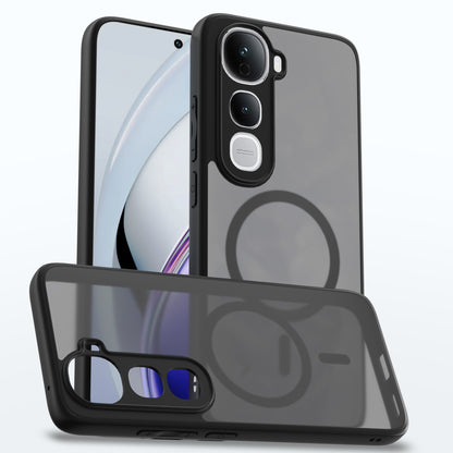 Pikkme Vivo Y400 Pro 5G Eagle 2 Mag-Safe Smoke Shockproof Hard Transparent Back Cover  - Black
