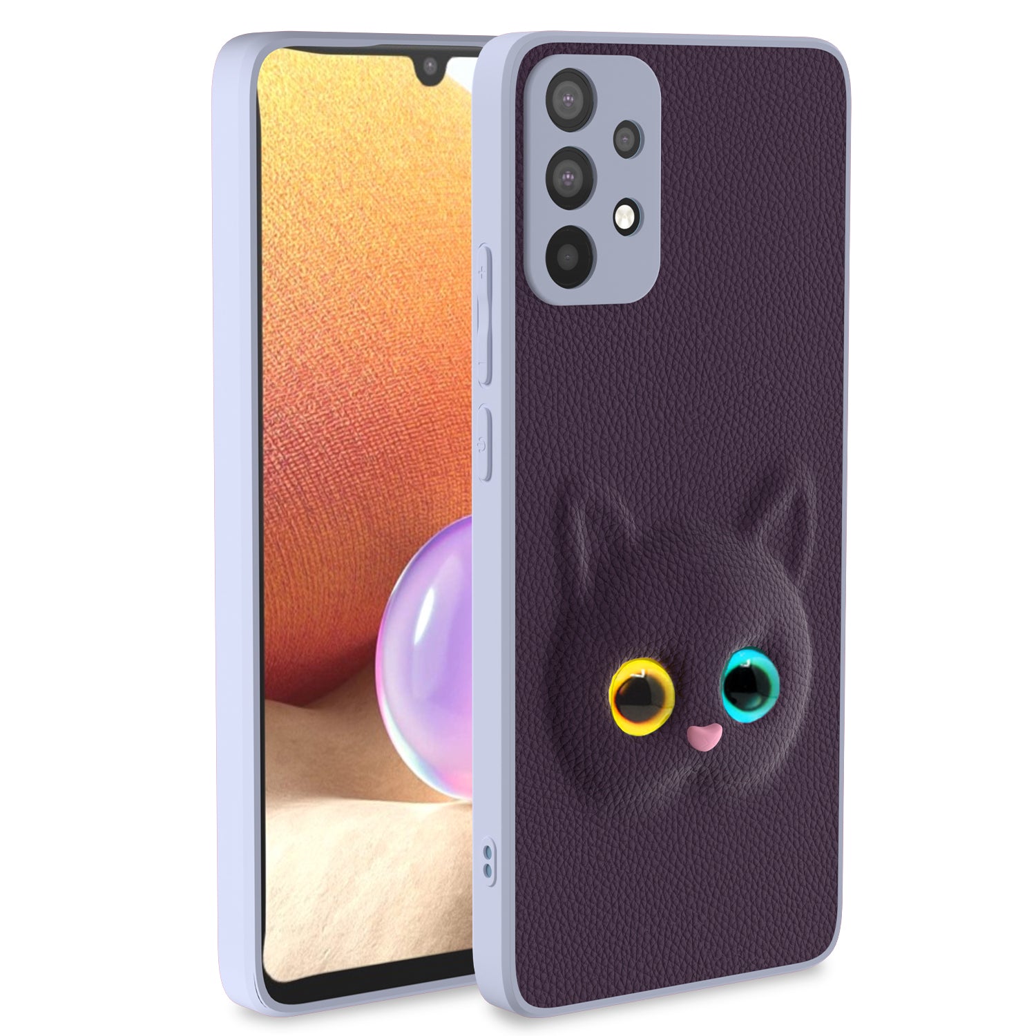 Pikkme Samsung Galaxy A32 4G Kitty Back Cover - Purple 