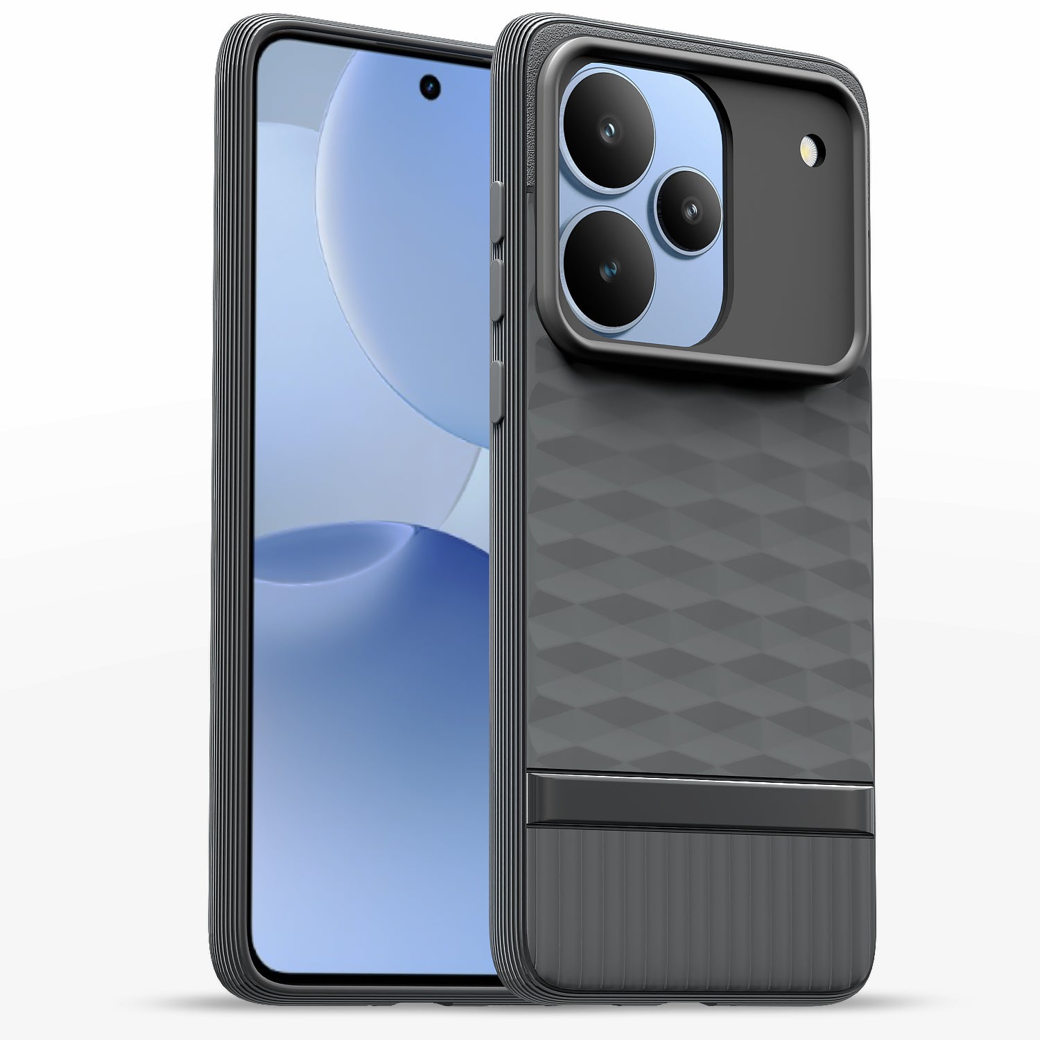 Pikkme Realme P4 Pro 5G Shockproof Soft Flexible Gencase Back cover - Grey