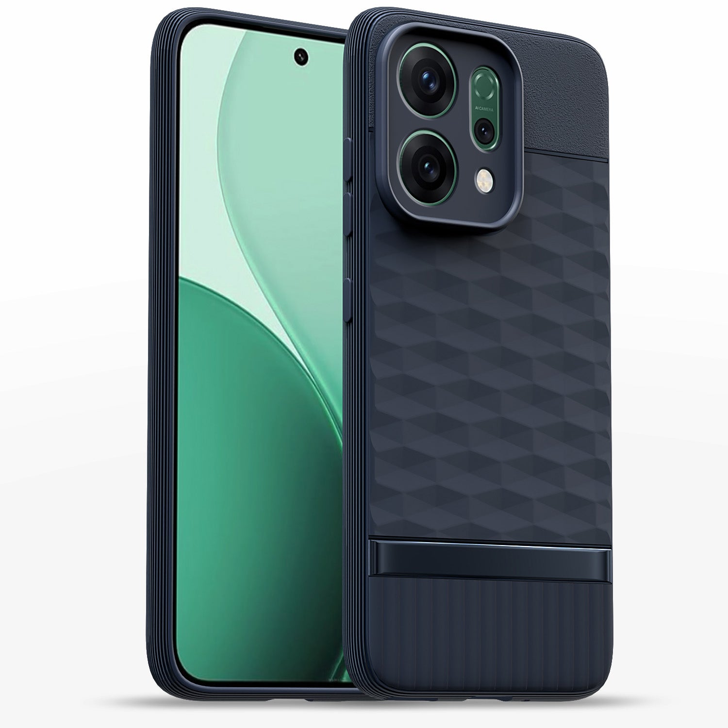 Pikkme Oppo Reno 14 5G Shockproof Soft Flexible Gencase Back cover - Blue