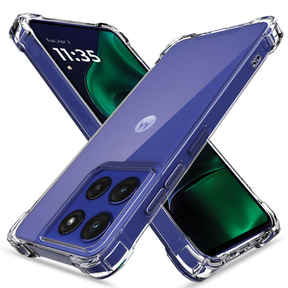 Pikkme Motorola Moto Edge 60 Stylus 5G PC + TPU Crystal Clear Back Cover (Transparent)