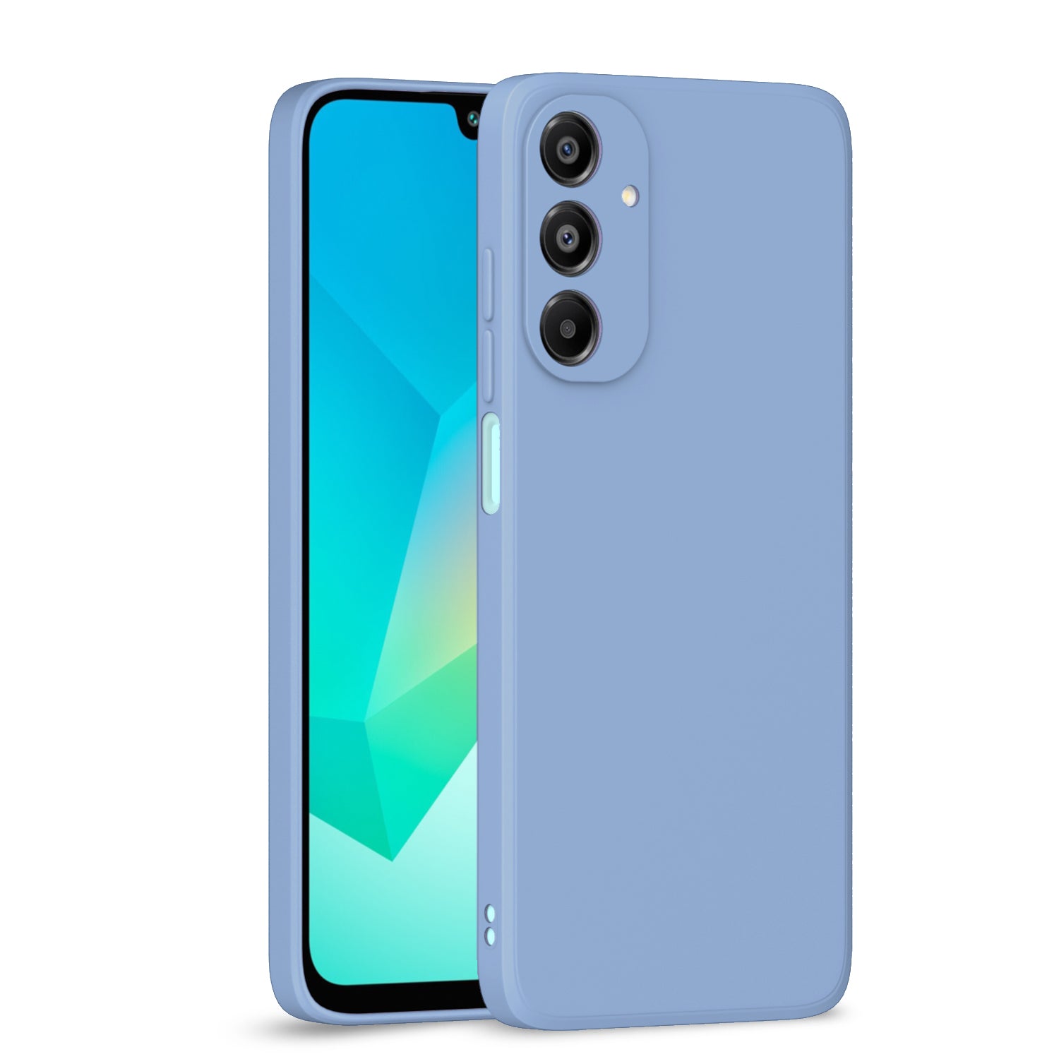 Pikkme Samsung Galaxy A16 5G Soft Matte Liquid Silicone Back Cover - Aqua Blue