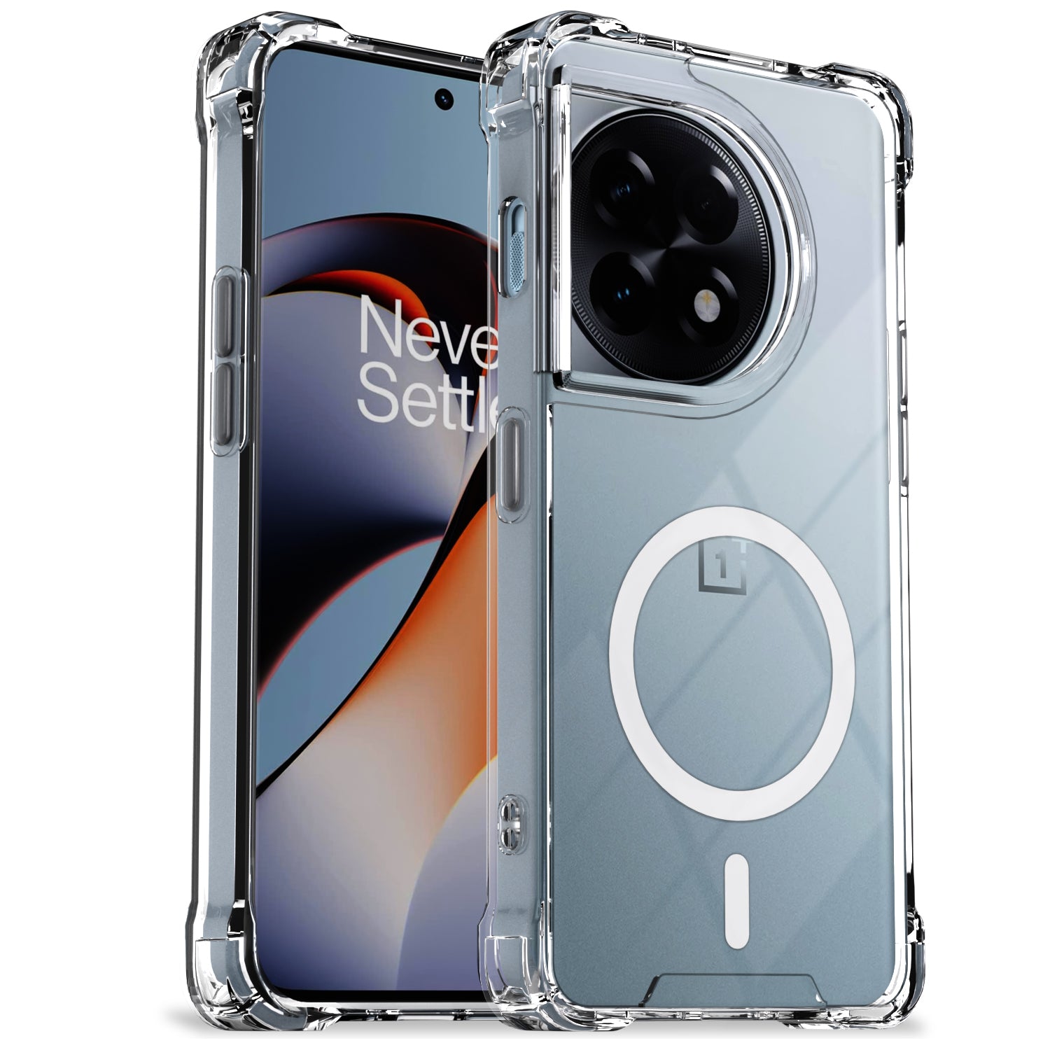 Pikkme transparent mag-safe back cover for OnePlus 11R 5G