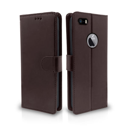 Pikkme iPhone 5 / 5s / Se Vintage Flip Cover  | Coffee