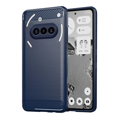 Pikkme Nothing Phone 3a 5G  Hybrid Carbon Fiber Back Cover  - Blue