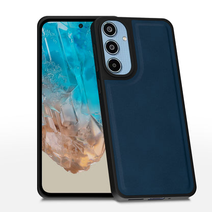 Samsung Galaxy M35 5G Premium Leather Back Cover by Pikkme - Blue