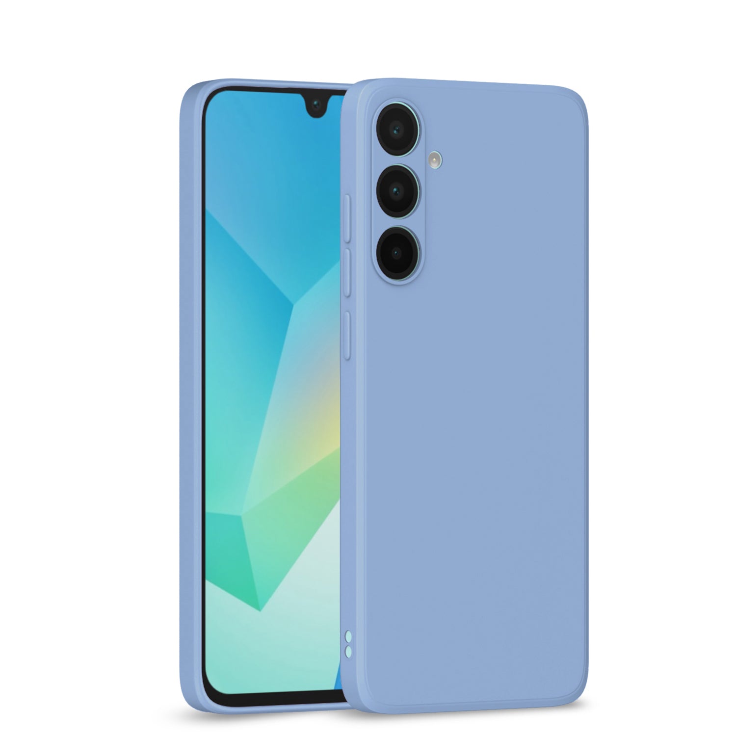 Pikkme Samsung Galaxy A56 5G Soft Matte Liquid Silicone Back Cover - Aqua Blue