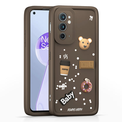 Pikkme OnePlus 9RT 5G Cute Fun Cartoon 3D Bear Coffee Back Cover (Brown)