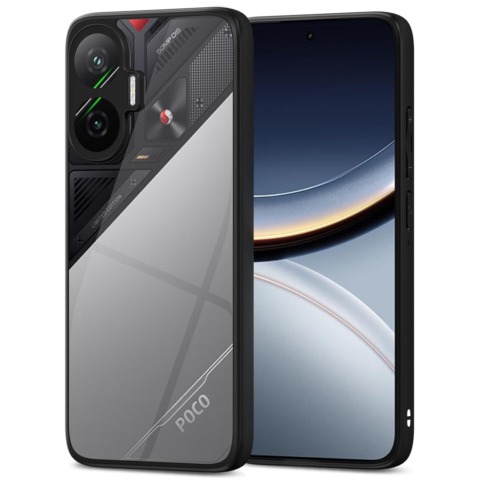 Pikkme Poco F7 5G Eagle 2 Shockproof Sleek Hybrid Armor Back Cover (Black)