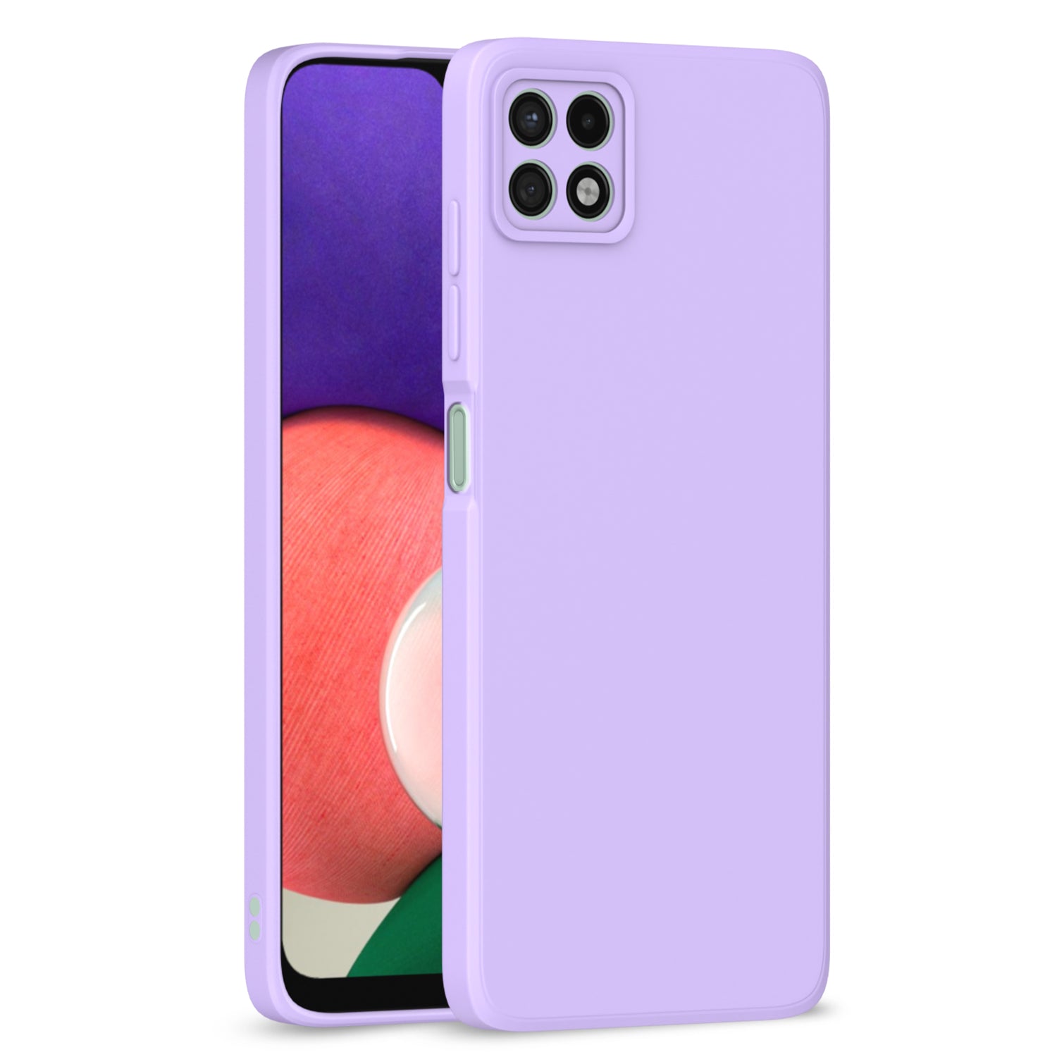  Samsung Galaxy A22 5G Liquid Silicone Back Cover-Purple