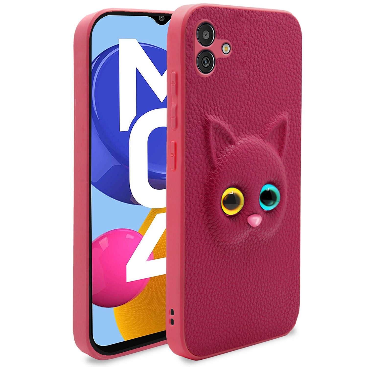  Samsung Galaxy M04 / F04 / A04e Kitty Back Cover -Pink