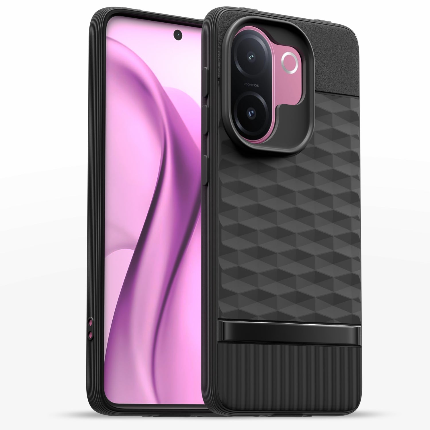 Pikkme Vivo V60e 5G Shockproof Soft Flexible Gencase Back cover  - Black
