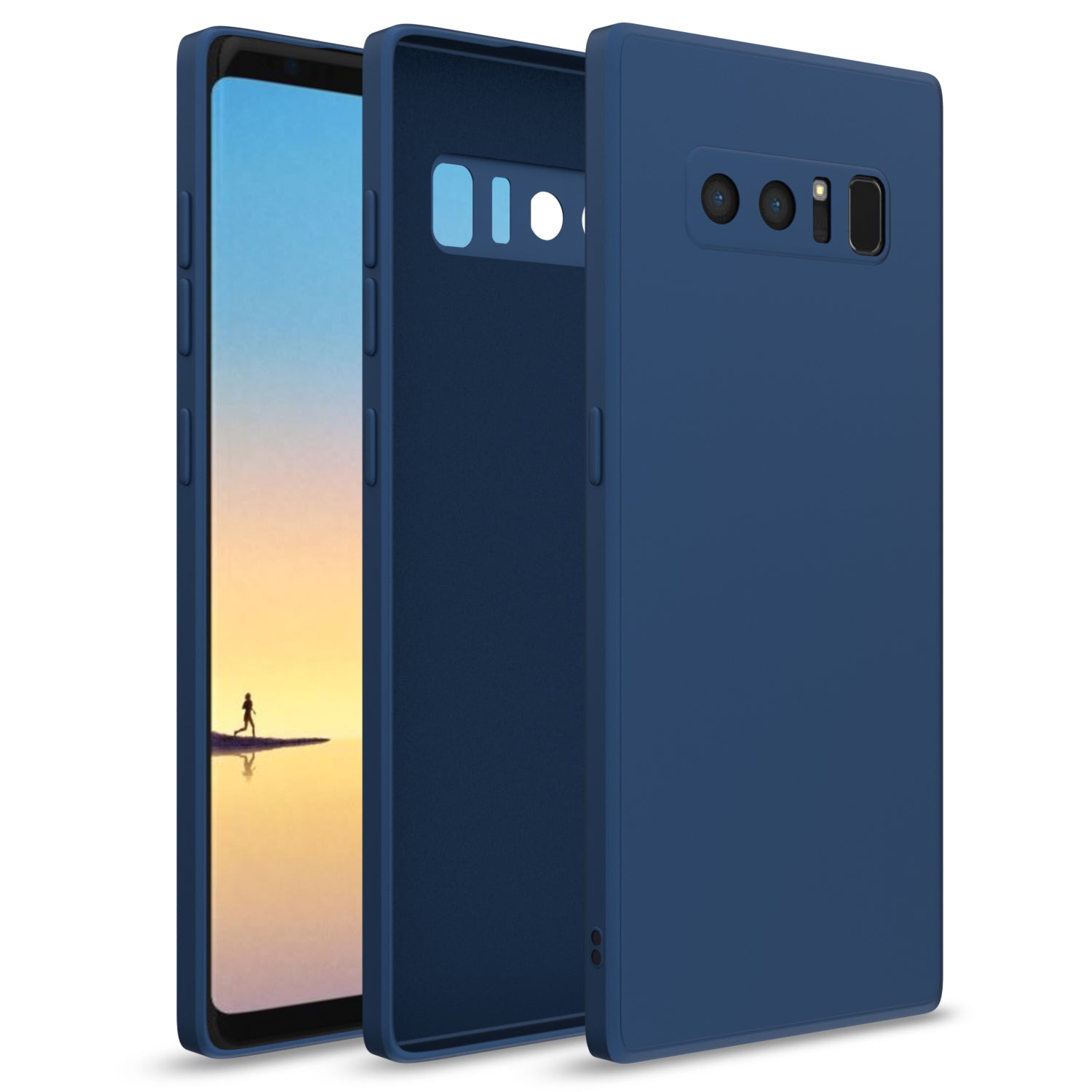  Samsung Galaxy Note 8 Liquid Silicone Back Cover-Blue