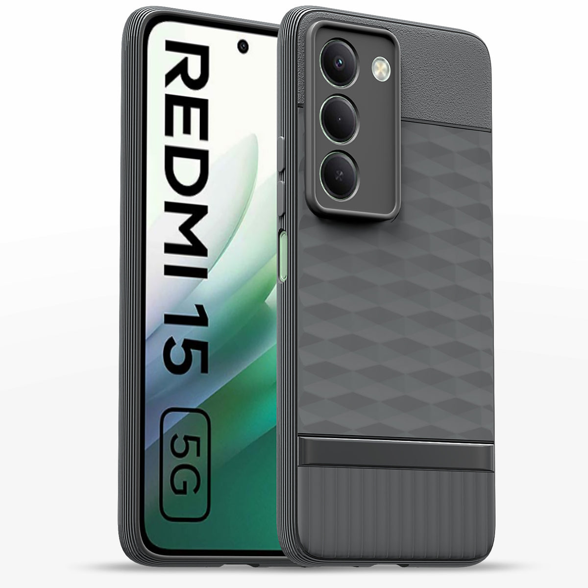 Pikkme grey Gencase mobile cover for Redmi 15 5G