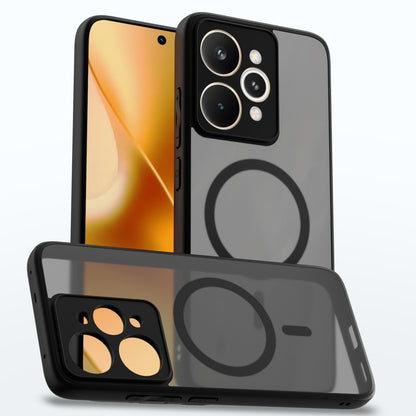 Pikkme Realme 15 Pro 5G Eagle 2 Mag-Safe Smoke Shockproof Hard Transparent Back Cover  - Black