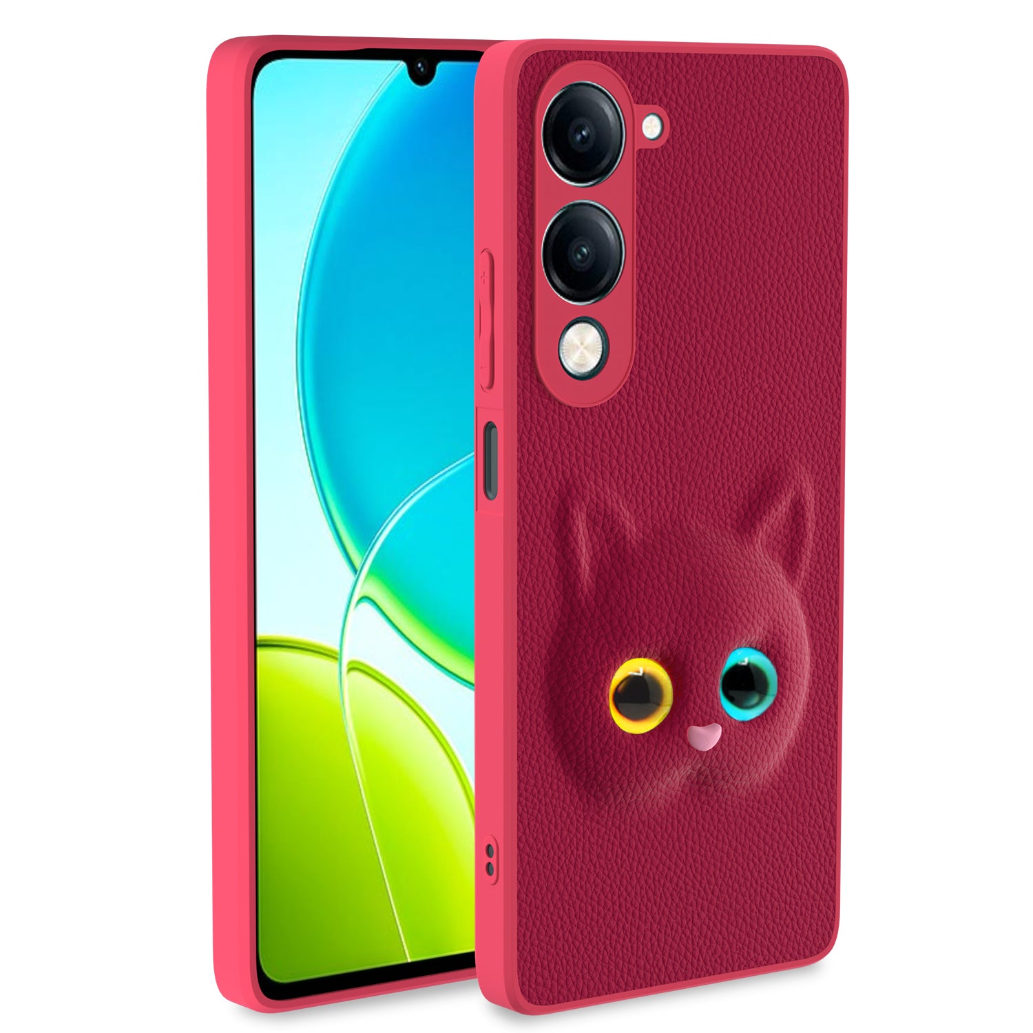 Pikkme Vivo Y19e 4G / Vivo Y29s kitty Back Cover - Pink